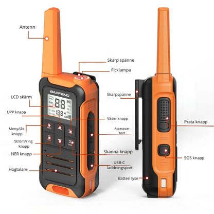 Walkie talkies med lång räckvidd